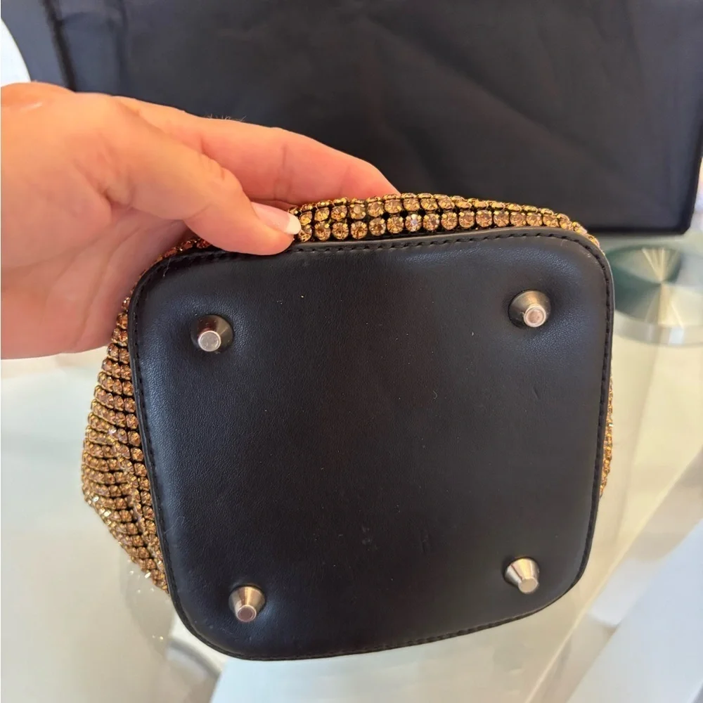 Gold Rhinestone Small wristlet, or Crossbody